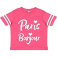 thumbnail image 3 of Inktastic Paris Bonjour with Hearts in White Text Boys or Girls Toddler T-Shirt, 3 of 5