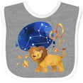 thumbnail image 3 of Inktastic Leo Constellation Zodiac Sign Illustration Boys or Girls Baby Bib, 3 of 4