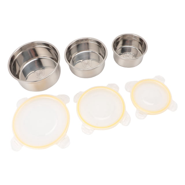 Contenant Alimentaire, Contenant Rond de Rangement pour Aliments en Acier Inoxydable 304 pour le Dîner
