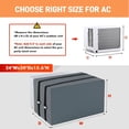 thumbnail image 2 of Air Conditioner Covers for Outside, 24"Wx20"Dx15.6"H Window Air Conditioner Cover & 3 Layers Insulation Design, Waterproof Snowproof AC Cover for Outside Window Units Winter Protection, 2 of 12