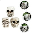 thumbnail image 2 of 3 Pcs Pots de Fleurs en Forme de Skull Supports de Fleurs Jardinière Jardinières en Résine Fournitures pour la Maison, 2 of 4