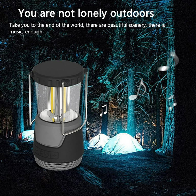 Austok Camping Lantern,Battery Powered LED Camping Lantern,Portable Camping  Lantern Light,Waterproof Tent Light for Outdoor Hiking Fishing Garden  Courtyard,Black 