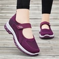 thumbnail image 6 of Women's Breathable Mesh Walking Shoes Adjustable Hook and Loop Strap Non Slip Lightweight Casual Comfort Sneakers 41, 6 of 6