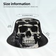 thumbnail image 3 of Fotbe Magician Hat Skull Sombrero Tipo Pescador con Estampado – Sombrero de Sol de Algodón de Moda para Playa, Golf, Pesca, 3 of 6