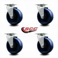 thumbnail image 2 of 5 Inch Solid Polyurethane Wheel Swivel Caster Set with Roller Bearings SCC, 2 of 2