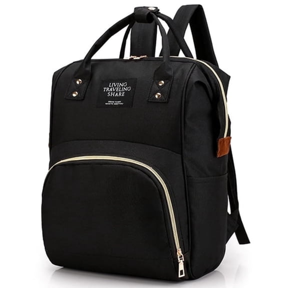 GASTROPOD Diaper Bag Backpack,Multifunctional Mommy Nappy Bags with Insulated Pockets,Waterproof,Large Capacity,Black