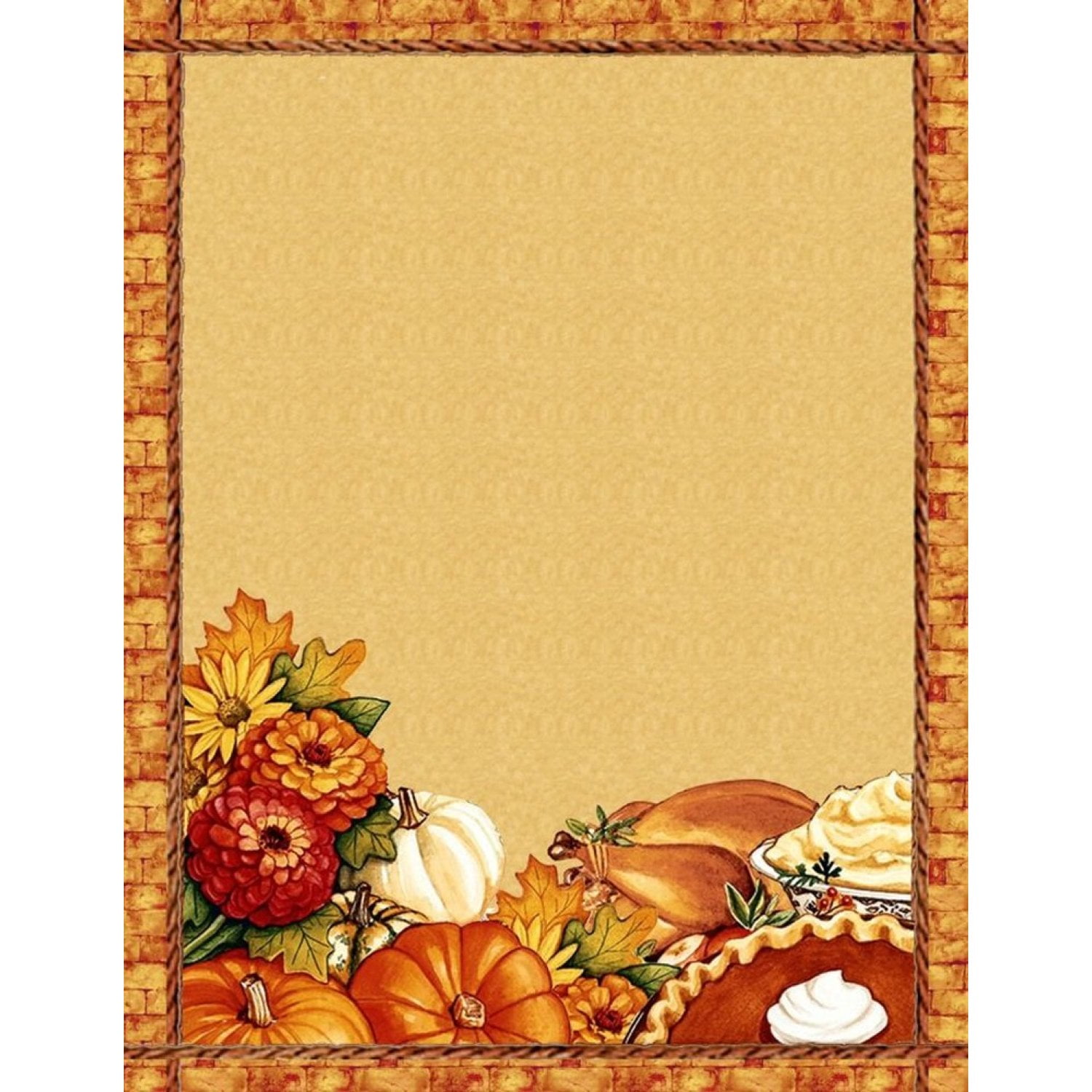 Thanksgiving Dinner Stationery Printer Paper 26 Sheets