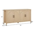 thumbnail image 6 of Walker Edison Modern 60" Reeded Sideboard with Arch, Coastal Oak, 6 of 15