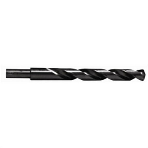 Century Drill & Tool 24732 Pro Grade Black Oxide Drill Bit, 1/2" Reduced Shank