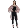 thumbnail image 5 of Moomaya Womens Printed Front Open Shrug Full Sleeve Summer Sheer Cardigan, 5 of 8