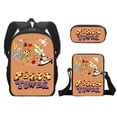 thumbnail image 1 of Juego de mochilas de nailon para niños con dibujos animados de Pizzas Towers, 3 unidades, 1 of 4
