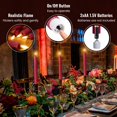 thumbnail image 6 of WYZworks 10" Fluted LED Pink Grooved Pillar Candles, Remote & 24h Timer Memory, On/Off Switch - Flameless Dimmable Battery Operated w/Flicker Mode, Home Wedding Decor (6 Pack), 6 of 9