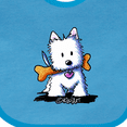 thumbnail image 4 of Inktastic Kiniart Westie with Bone Boys or Girls Baby Bib, 4 of 4