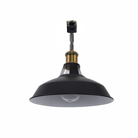 

FSLiving Industrial Vintage Adjusted Angle J-Type Track Head Lighting E26 Base Black Metal Ceiling Light Track Light Fixture for Loft Mirror Front Office Kitchen Bulb and Track Not Included - 1 Pack