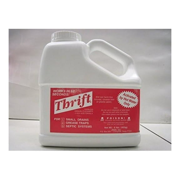 T-600 Alkaline Drain Cleaner - 6 lb Granular Formula - Acid-Free, Fast-Acting for Sewer Lines, Grease Traps & Septic Systems - Safe for All Pipes