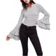 thumbnail image 2 of Free People Womens People Good Find - Camiseta adornada, gris, pequeña Free People Camiseta adornada, 2 of 2