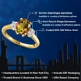 thumbnail image 2 of Gem Stone King 10K Yellow Gold Mango Mystic Topaz and Lab Grown Diamond Engagement Ring for Women | 2.54 Cttw | Oval 9X7MM | Gemstone November Birthstone | Size 8, 2 of 6