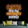 thumbnail image 4 of Handmadetneonsign Cat Are My Favorite People Neon Sign, Cat Wall Art Decor, Cat Neon Sign, Pub Wall Decor, 4 of 5