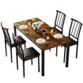 thumbnail image 5 of 5 Piece Dining Set, LEGAHOME Dining Table Set for 4, Modern Kitchen Breakfast Nook Table and 4 Upholstered Chairs for Dining Room, Kitchen, Brown, 5 of 10