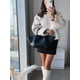 thumbnail image 2 of Chaqueta de lana elegante de un botón para mujer, abrigo de manga larga con cuello redondo y bolsillos, prendas de vestir elegantes para ir al trabajo, Color sólido, 2024, 2 of 5