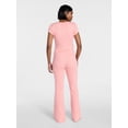 thumbnail image 2 of No Boundaries Rib Tee and Pants Sleep Set, 2-Piece, Women's XXS-3X, 2 of 4