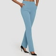 thumbnail image 2 of vigerkar Dress Pants Women Business Casual Work Pants Women High Waist Stretchy Trousers Pull on Office Slacks Bottoms Sky Blue, S, 2 of 5