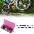 thumbnail image 2 of Naiovety Kit de reparación de neumáticos CNC Fácil de operar Tirefit Parche frío Translucidez Colores surtidos Ligero Pequeño para bicicleta de Ciclismo Rosa Naiovety OD003232-03B, 2 of 6