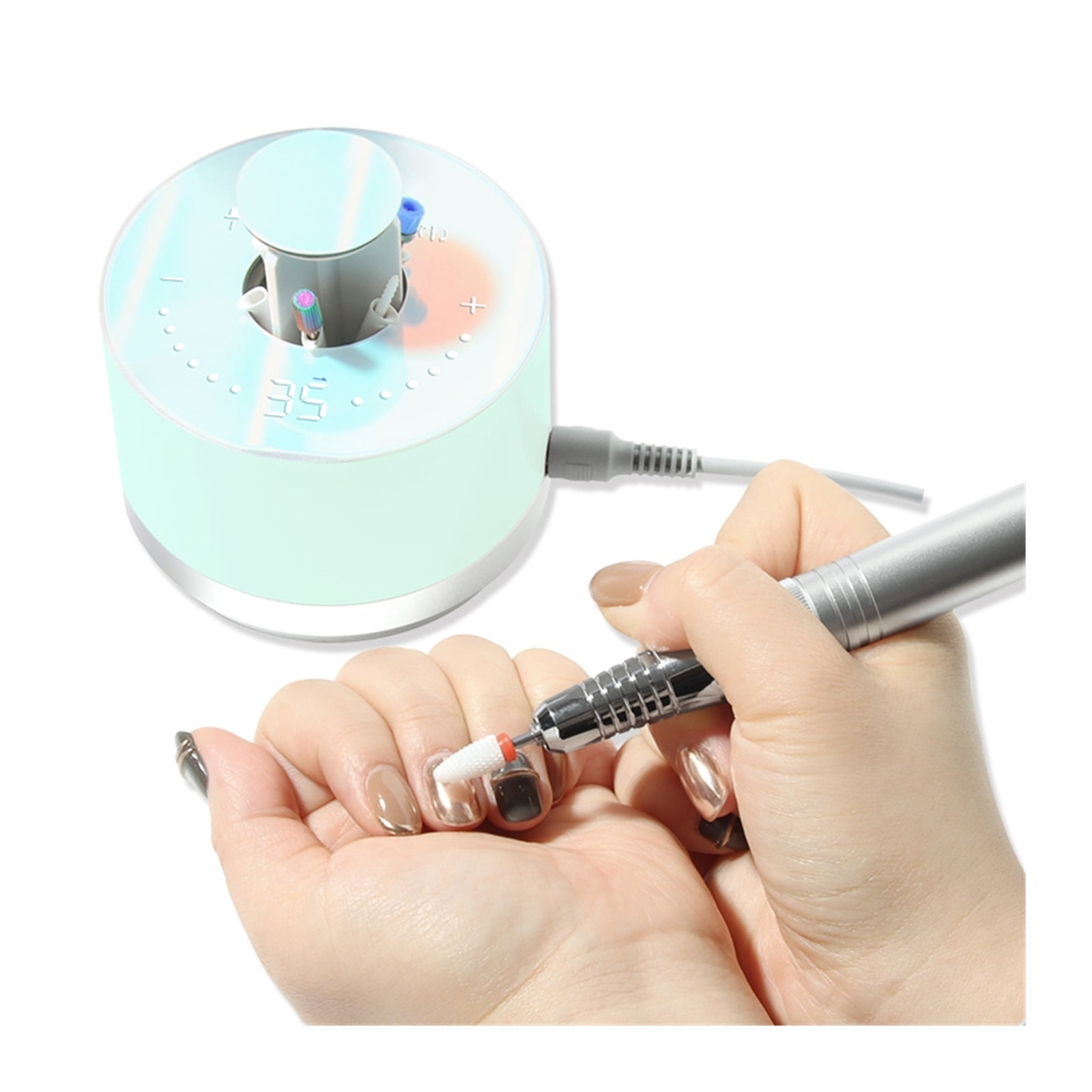 Professional Electric Nail Drill Machine, Portable Rechargeable 35000RPM Nail Drill for Acrylic Gel Nails