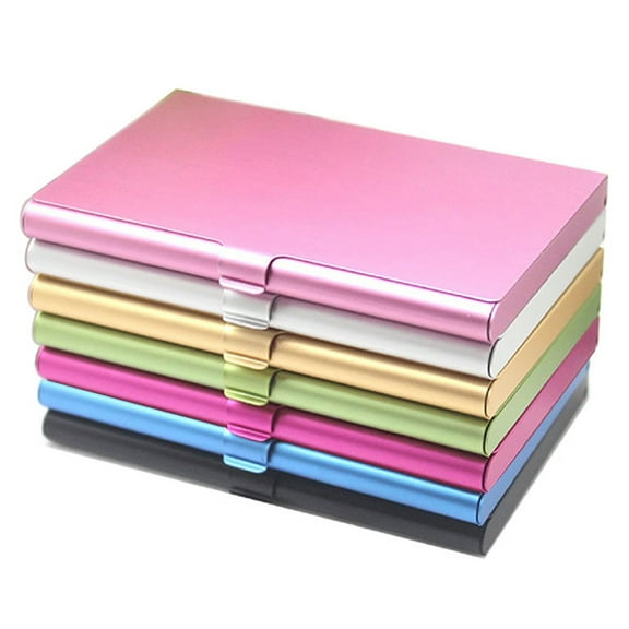 Opvise Aluminium Alloy Portable Credit Business ID Card Holder Wallet Box Case Cover
