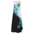 thumbnail image 5 of QLEICOM Women's Summer Maxi Dress Casual Loose Sleeveless Long Dress with Pockets Striped Floral Print Vintage V Neck Maxi Dresses Beach Colorful Sundresses Plus Size, 5 of 11