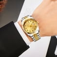 thumbnail image 5 of Reloj de pareja de moda resistente al agua, reloj de mujer, reloj de cuarzo para hombre, reloj dorado para mujer, 5 of 5