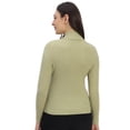 thumbnail image 2 of Cavardi Casual Women's High Neck Ribbed Top – Green | Free Size, 2 of 2