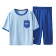 thumbnail image 1 of Ensemble de Pyjama pour Enfants, Haut à Col Rond Décontracté et Pantalon, Pyjama de Printemps et d'Automne, Pyjama pour Garçon, Taille 5-6 Ans, 1 of 5