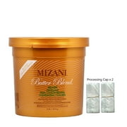 Mizani Butter Blend Fine/Color Treated Relaer 4Lbs + Processing Cap (2 Packs)