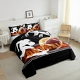 thumbnail image 4 of Feelyou 3D Rugby Football Bedding Comforter Set for Teen, Eat Soccer Sleep Twin Comforter Sets, Cartoon Sports Theme Reversible Bedding Set, Super Cozy Room Decor, 2-Piece, 4 of 9