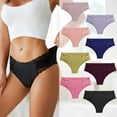 thumbnail image 2 of Baywell Women Lace Underwear Sexy Breathable Hipster Panties Stretch Seamless Bikini Briefs Pack of 5 Purple S-XL, 2 of 10