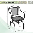 thumbnail image 3 of Gymax Patio Rocking Chairs Set of 4 w/ Metal Mesh Backrest & Seat Armrests Gentle, 3 of 10