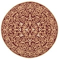 thumbnail image 6 of SAFAVIEH Chelsea Aragon Oriental Wool Area Rug, Burgundy, 7'6" x 9'6" Oval, 6 of 10