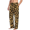 thumbnail image 2 of Xecao Gold Glitter Leopard Men's Straight Lounge Pajama Pants: The Ultimate in Comfortable Sleepwear, 2 of 9