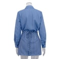 thumbnail image 6 of Women'S 2 Piece Outfits Striped Lapel Button Down Shirt Mini Skirt Matching Set Travel Outfit Blue L, 6 of 7