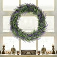 thumbnail image 7 of Unique Bargains Front Door Artificial Wreaths Year Round Wreath Hanging Garland Purple, 7 of 7
