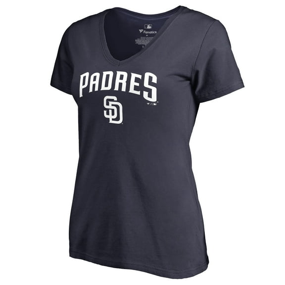Women's Navy San Diego Padres Team Lockup T-Shirt