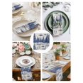 thumbnail image 4 of nqOlkjepod Vintage Blue Cloth Napkins Set of 4 Reusable Dinner Napkins, Farmhouse Forest Abstract Art Cocktail Napkin Washable Table Napkins for Wedding/Holiday Party/Baby Shower 20"x20", 4 of 8