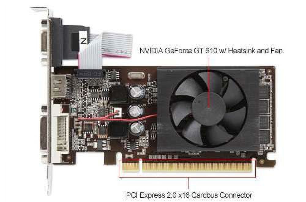 PNY Technologies GeForce GT 610 1GB DDR3 PCI Express 2.0 Graphics Card - image 2 of 3