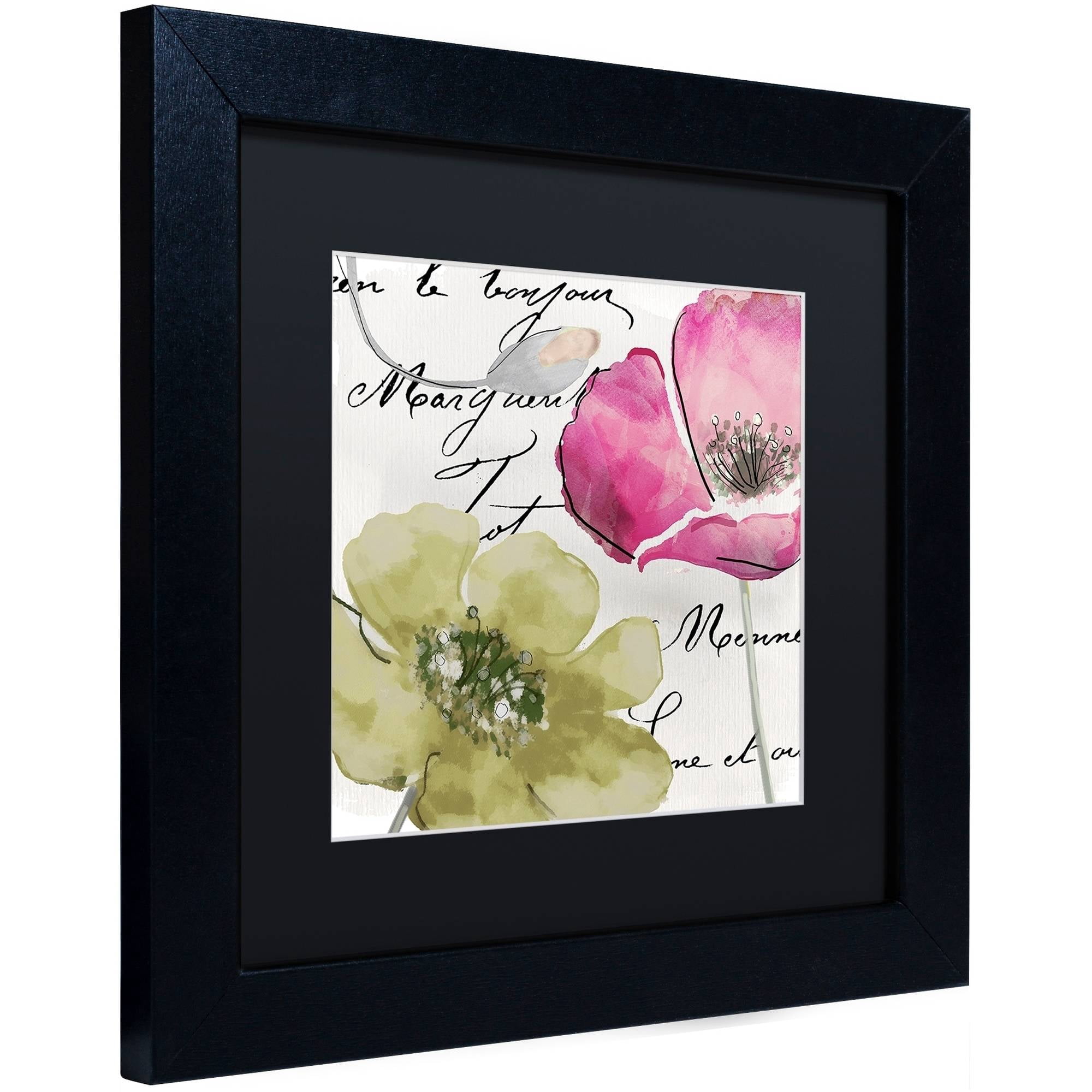 Trademark Fine Art "Fleurs de France IV" Canvas Art by Color Bakery Black Matte, Black Frame