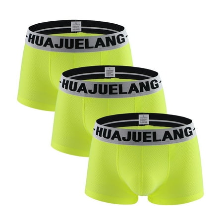 

Clearance Underwear OTEMRCLOC Men s 3Pc Sexy Breathable Fluorescent Green XXL