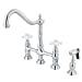 thumbnail image 3 of Kingston Brass Heritage 8" Center Kitchen Faucet With Side Sprayer, 3 of 4
