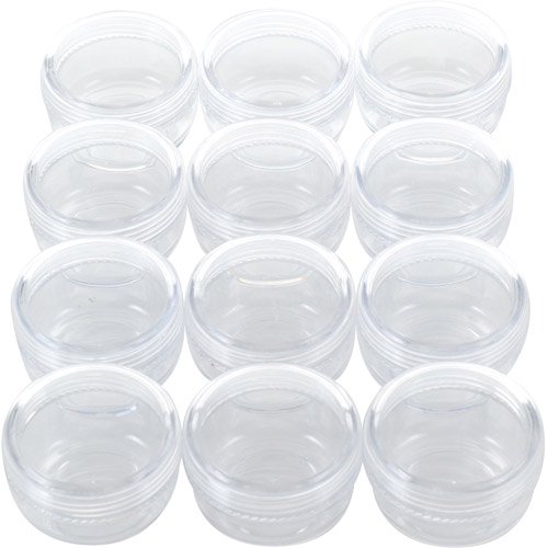 12 Piece Clear Jars with Clear Lids 20 Ml (ToolUSA TJ18620