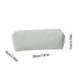 thumbnail image 3 of WNFJR Striped Pencil Pouch, Multi Purpose Makeup Brush Bag and Travel Organizer for Cosmetics Jewelry Small Items, Portable Storage Solution for Home Office Daily Use Green, 3 of 6
