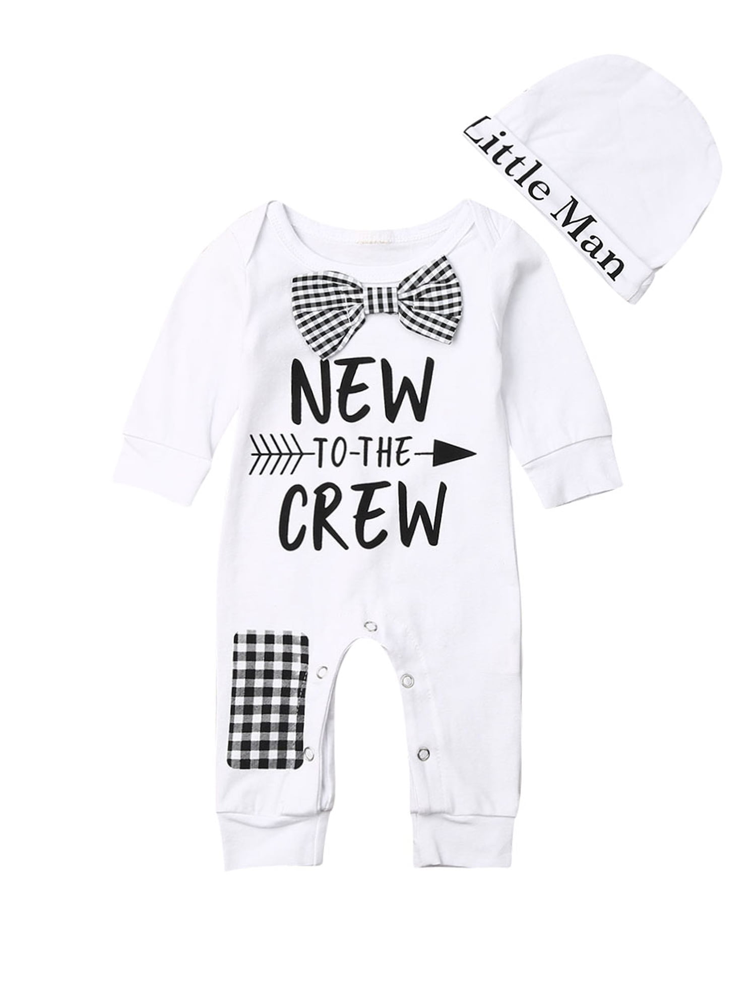 Details about   Newborn Gentleman Long Sleeve Romper Grows Jumpsuit Baby Boys Bodysuit Outfit 